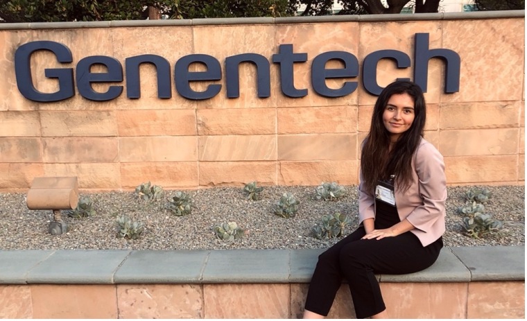 Hailey during the 2019 Genentech's Campus Engagement Day, which was her first introduction to Genentech.